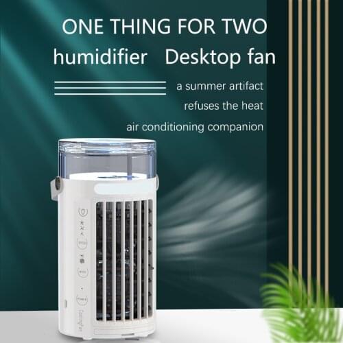 Portable Low Noise Air Conditioner Multifunction Cooling Fan Humidifier USB Air Cooler Desktop Fan For Household