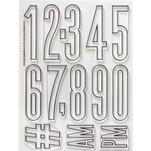 Number Clear Stamp Transparent seal for DIY scrapbooking/Card Making c611