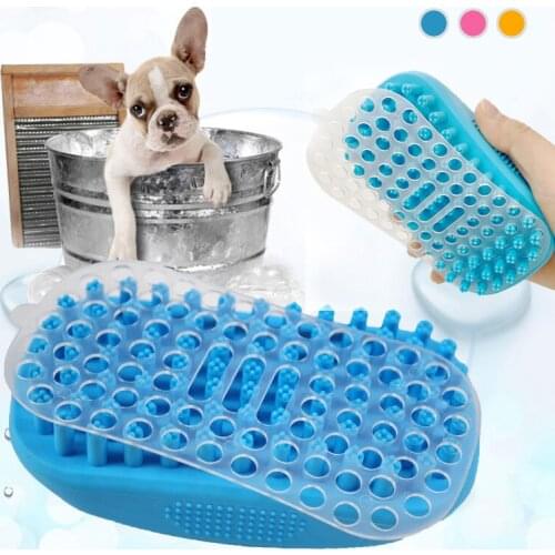 Rubber Pet Grooming Brush for Large Medium Dog Soft Cat Comb Puppy Massage Product Pet Accessories Dog Hair Remover Dropshipping