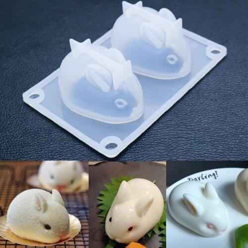 Silicone DIY Chocolate Candy Molds Cute 3d Easter Rabbit Animal Model Tools Party Cake Decoration Mold Pastry Baking Decoration