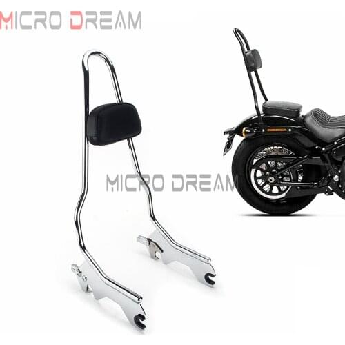 For Harley Softail Heritage Deluxe Slim Street Bob FLSL FXBB FLHC FXST 20" Tall Detachable Passenger Sissy Bar Backrest 2018-Up