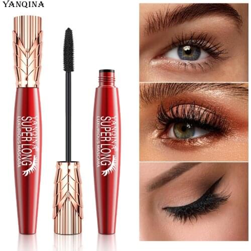 1PCS 4D Thick Black Mascara Waterproof Lengthen Non-Smudge Natural Look Eyelash Extensions Eyes Makeup Cosmetics Tool TSLM2