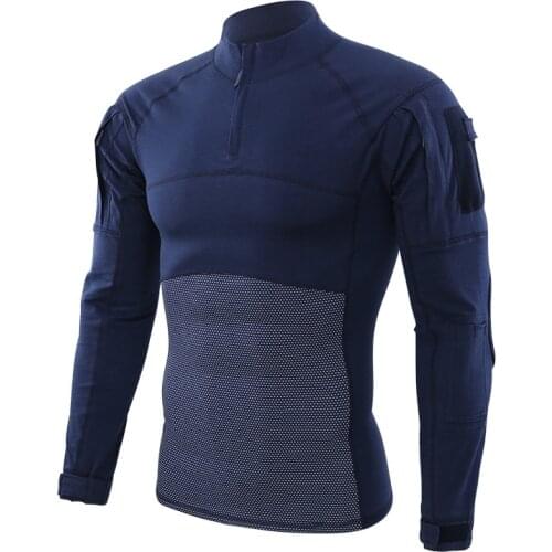 Military Style Uniform Combat Shirt Men Assault Tactical Camouflage US Army T Shirt Airsoft Paintball Long Sleeve Shirts