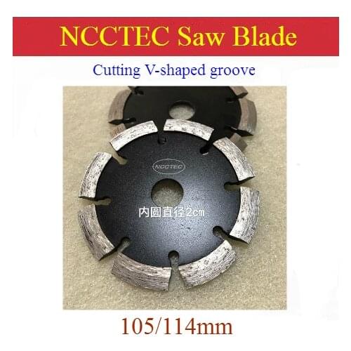 4'' 4.5'' Diamond V-shaped "V" concrete cutting groove Tuck pointing blade / 105mm 114mm V slotted Grooving fixing crack tools