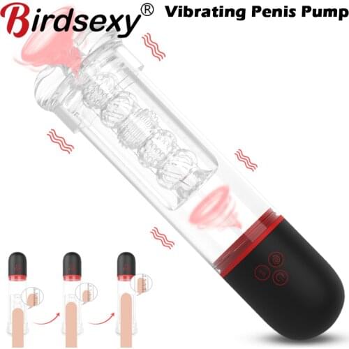 Vacuum Penis Extender Enlarger Sex Toy for Men Vacuum Pump Masturbation Stimulator USB Charging Penis Pump Male Enlarger Toys