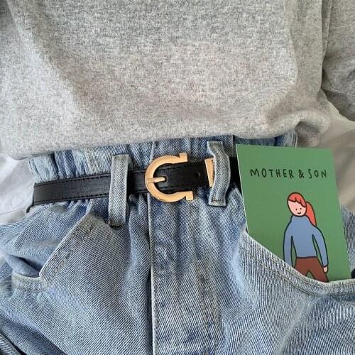 High Quality Women Imitation Leather Belt Alloy Pin Buckle Belt Casual Sport Cowboy Trend Simple Fashion Women Belt