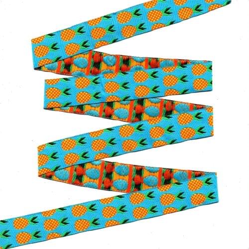 ZERZEEMOOY 7/8" 22MM 10YARD Pineapples jacquard ribbon KTZD17111402