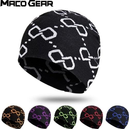 Women Winter Print Elasticity Headband Sports Bicycle Tennis Hat Fitness Beanie Riding Running Cap Cycling Skiing Headwear Men