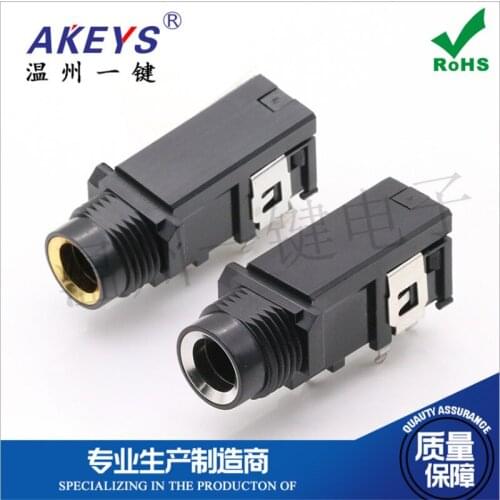 10 PCS 6.35 MM microphone socket 6.35-302S-3P Tripod mono audio socket 6.35 microphone socket