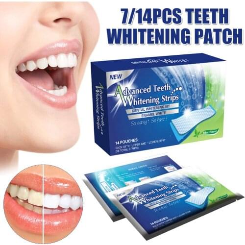 14/7Pcs Gel Teeth Whitening Strips White Tooth Kit Oral Hygiene Care Strip for Teeth Veneers SSwell