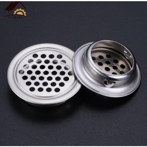 Myhomera 6pcs Wardrobe Cabinet Mesh Hole Air Vent Core Vents Louver Ventilation Cover Stainless Steel 19mm/25mm/29mm/35mm/53mm