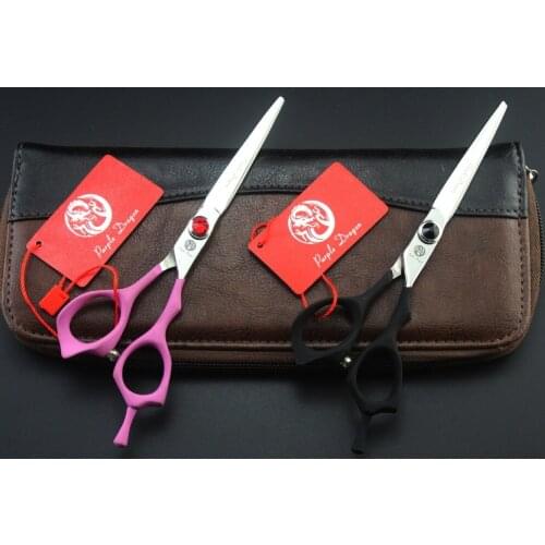 580# 6'' Brand Purple Dragon TOP GRADE Big Gem Hairdressing Scissors JP 440C Home & Salon Barberss Cutting Scissors Hair Shears