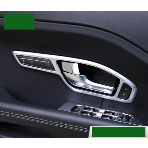 Lsrtw2017 abs car door interior handle frame trims for range rover evoque 2011 2012 2013 2014 2015 2016 2017