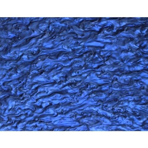 Acrylic/PMMA Pearlescent Ripple/Stream Sheets 3.0mm for Jewelries, Crafts, Art Works, Decoration - Ocean Blue (SW13)