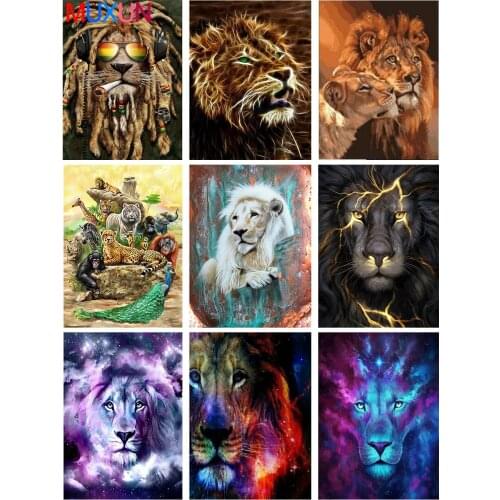 Full Diamond Painting Animal Lion New 5D Diamond Crystal Embroidery Cross Stitch 3D Rhinestones Mosaic Art Home Decoration Ep025