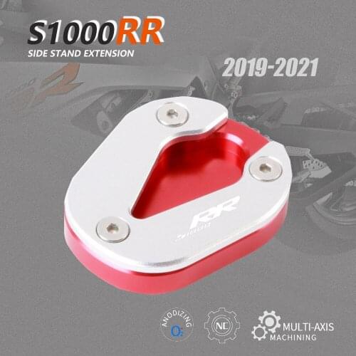 S 1000 RR For BMW S1000RR 2019 2020 2021 Motorcycle Accessories CNC Kickstand Foot Side Stand Extension Pad Support Plate