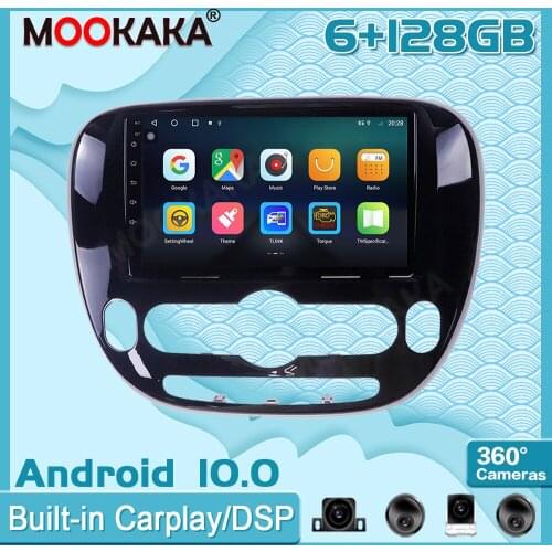 6+128GB Android 10.0 For KIA SOUL 2 2013-2019 Surround View Camera Car Multimedia Player Stereo Radio GPS Navigtion Recorder