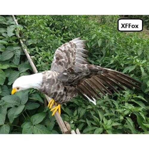 Big simulation gray eagle model foam&feather wings eagle bird toy gift about 46x90cm xf0676