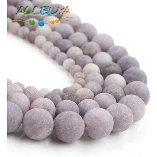 Natural Minerals Stone Beads for Jewelry Making DIY Bracelet Accessories 6 8 10mm Matte Lilacs Jaspers Round Loose Beads 15 inch