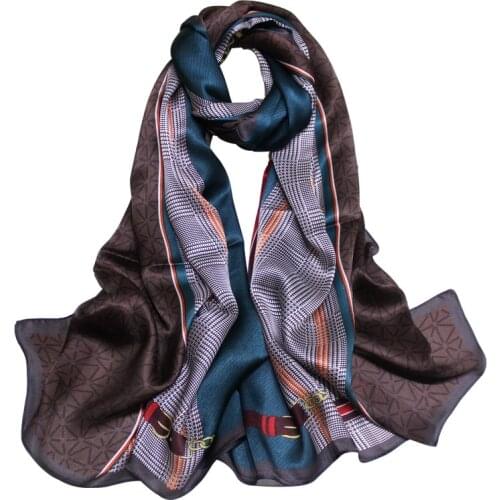 DANKEYISI Women Silk Scarf Women Natural Silk Women Long Scarves Shawl Female Soft Hijab Wrap Summer Beach Cover-ups Pure Silk