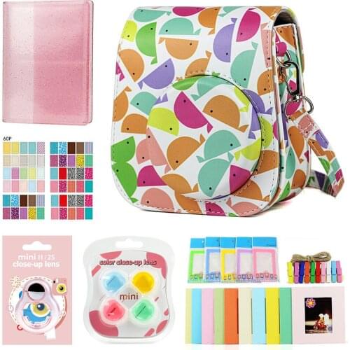 For Fujifilm Instax Mini 11 Shoulder Strap Bag Case Photo Album Film Frame Filters Selfie Lens Camera Accessories