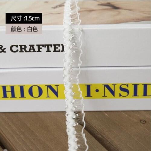 5 Meters/lot 15mm Width White Elastic Lace Fabric DIY Garment Fabrics/Craft Materials Stretchy Lace Trim