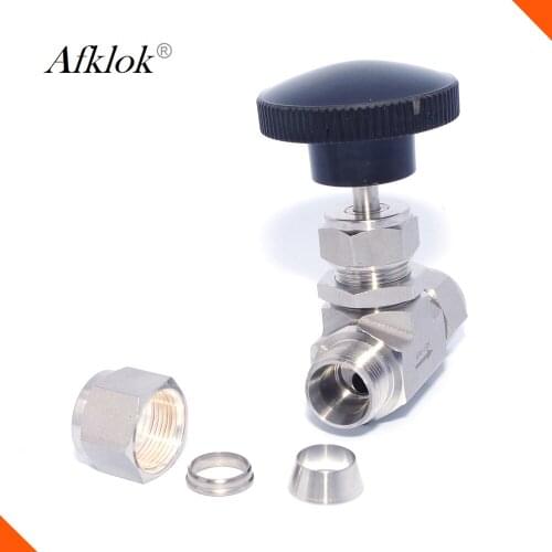 High pressure 2 way OD connection 8mm needle valve stainless steel