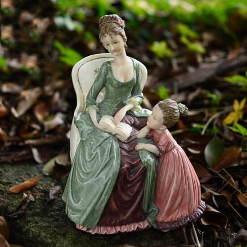 Creative family of three mother and daughter angel decoration home bedroom decoration happy family collection special gift