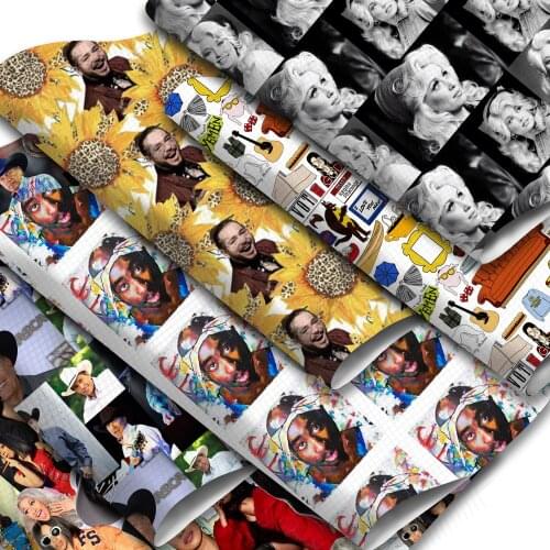 Film Theme Movie Characters Printed Faux Leather Sheets Synthetic Leather Fabric 20x33cm for DIY Sewing Materials Earrings