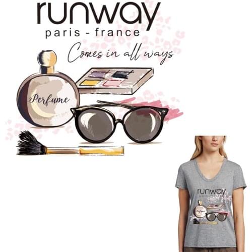 Fashions Luxury Words Parches Thermo Sticker On Clothes Girl T-shirt DIY Iron On Patches For Clothing Makeup Heat Transfers 263