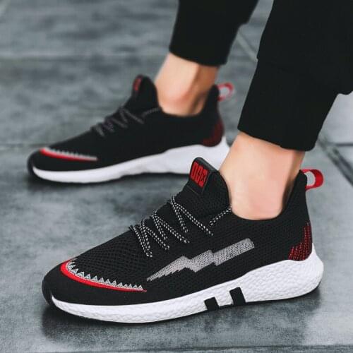 Mens Casual Shoes Mesh Sports Trend Mens Running Shoes Shark Shoes Lightweight Outdoor Leisure Shoes Mens Sneakers