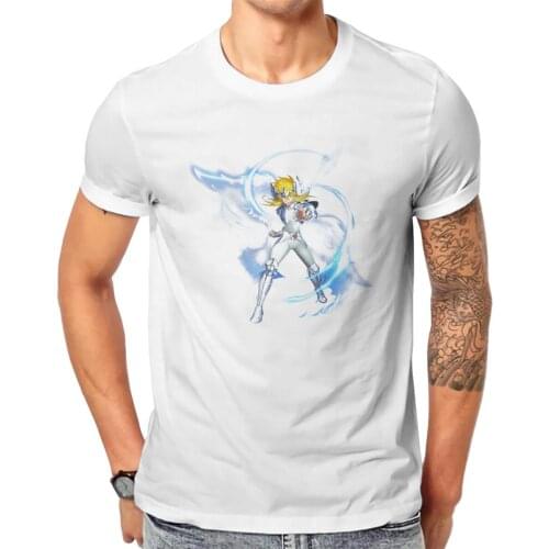 Men saint seiya anime (2) Anime Shiryu Patriarch Graphic Cool Classic O collar Tees