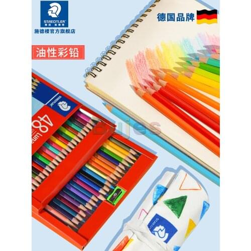 STAEDTLER 136 12/24/36/48 Color Pencil Set, Water Soluble Colored Pencil, Professional Painting Art Fill Color Lead Pencils
