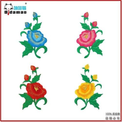 50pcs/Lot Embroidery Patches Letters Clothing Decoration Accessories Stage Flower Diy Iron Heat Transfer Applique Iron Ons