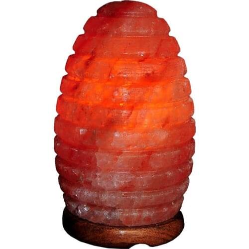 Beehive Shaped Natural Himalayan Rock Salt Lamp Wired Bulb Pink 2-3Kg