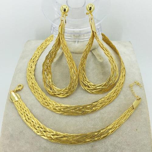 Wholesale new dubai gold jewelry womens fashion necklace boutique jewelry set wedding necklace 24k gold design necklace