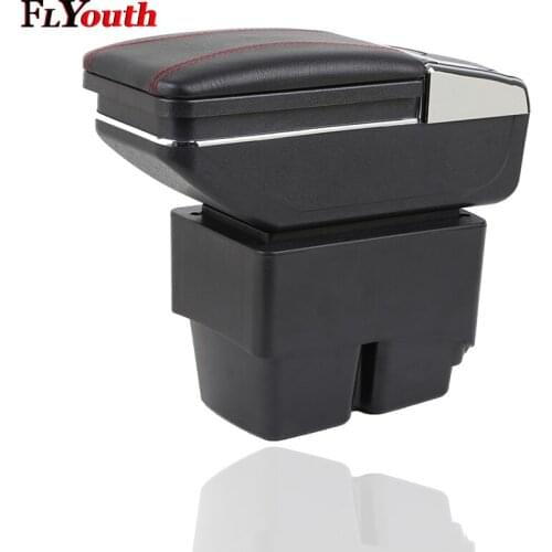 For Ford Fiesta 3 Mk7 2009-2017 Car Armrest Box Center Storage Box Cup Holder Ashtray Interior Car-Styling Products Accessories