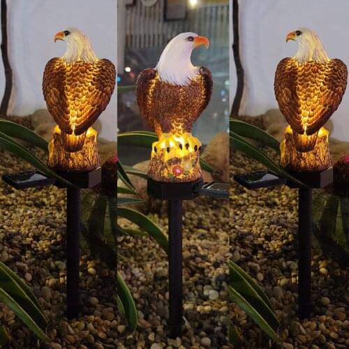 Resin LED solar eagle ground plug light waterproof light outdoor garden landscape path ground plug light home decoration