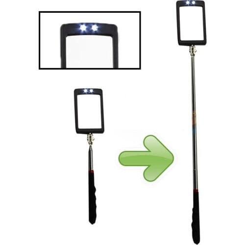 Folding Mirror Universal LED Endoscope Flaw Car Inner Inspection Tool Mirror Dual Ball Joint 360 Degree Rotating Car Detection