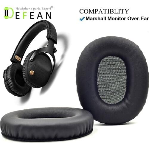 Defean Replacement Ear Pads Cushion earpads Pillow Cover for Marshall Monitor Over-Ear Stereo Headphones