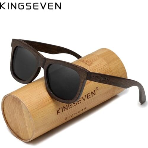 KINGSEVEN 2021 Natural Handmade Wood Polarized Mirror Lens Sunglasses Sandalwood Material Original Wood Oculos de sol Masculino