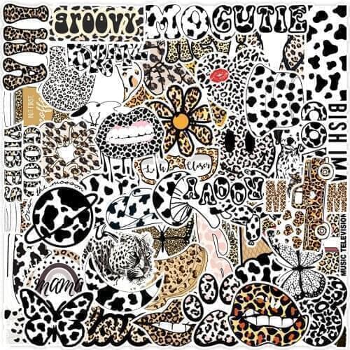 10/30/50PCS Trend Sexy Leopard Girl Stickers Graffiti Car Skateboard Guitar Motorcycle Laptop Luggage Cool Decal Sticker Kid Toy