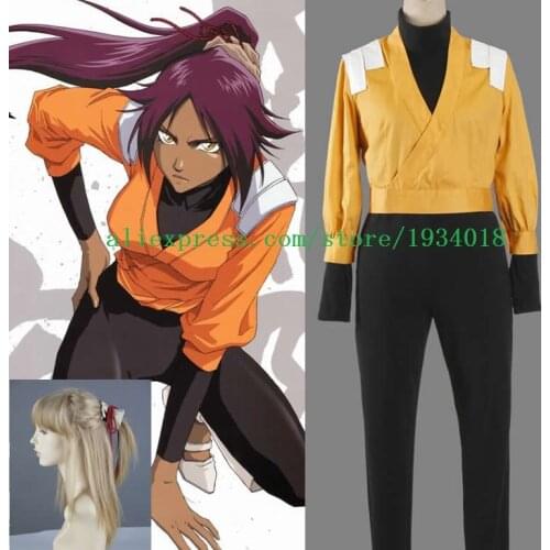 Japanese Anime Clothes BLEACH Shihouin Yoruichi Cosplay Costume
