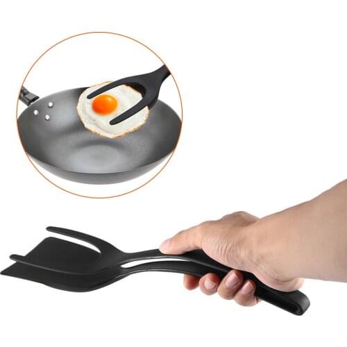 1pc Kitchen Bread Meat Clamp Silicone Shovel Kitchen BBQ Bread Utensil Barbecue Tong Fried Steak Shovel Fried Fish Shovel Clamp