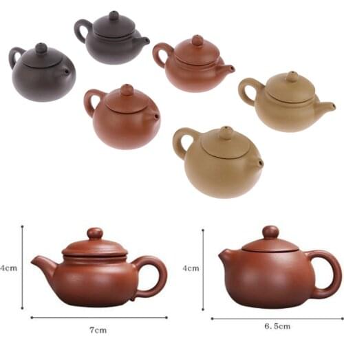 1PCS Purple Clay Finger Teapot Tea Pet Small Pocket tea Set Ornaments tea Accessories Boutique Tea Table Decoration