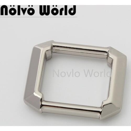 10-50 pieces silver color 28*24mm 19mm square metal buckles for womanbag backpack webbing adjust slider hooks clasp
