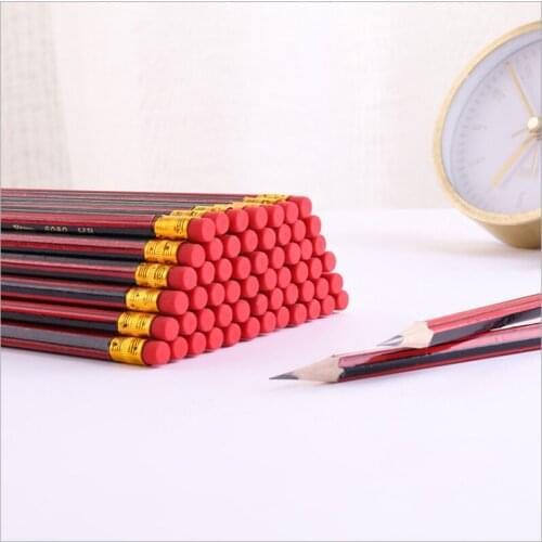 30PCs/lot Eco-friendly Natural Wood Pencil HB 2B Black Hexagonal Non-toxic Standard Pencil Stationery Office School Supplies
