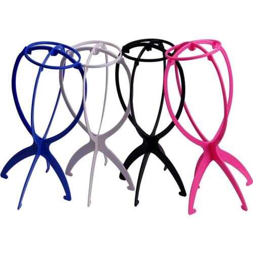 5 PCS 18cm*36cm Colorful Plastic Adjustable Folding Portable Wig Stands Display Wig Holders