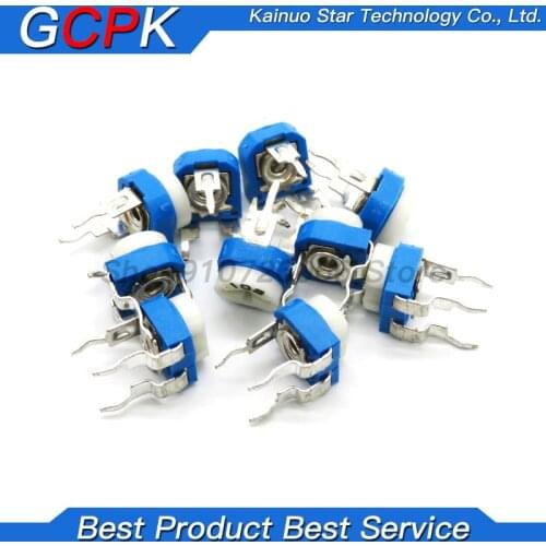50pcs RM065 RM-065 Trimpot Trimmer Potentiometer 100 200 500 ohm 1K 2K 5K 10K 20K 50K 100K 200K 500K 1M ohm 100R 200R 500R