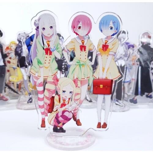 Anime RE: ZERO-Starting Life in Another World Subaru Natsuki Rem Ram Acrylic Model Stand Doll Action Figure Toys Gifts 16cm